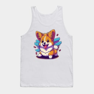 Cute corgi beaming happy Tank Top